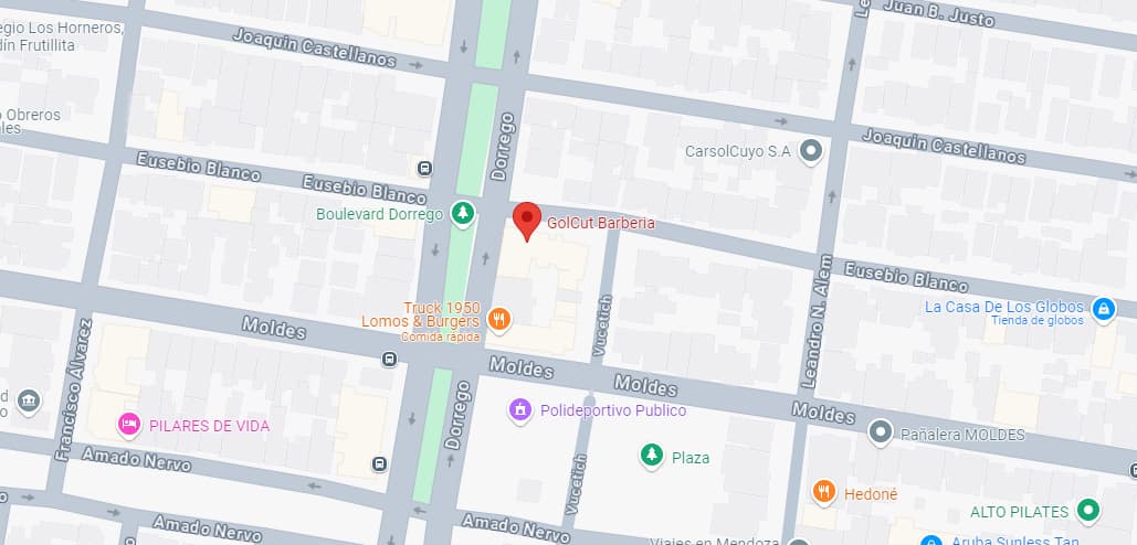 Mapa de ubicación de GolCut Barbería en Eusebio Blanco 859, Dorrego, Guaymallén